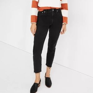 Madewell High-Rise Slim Crop Boyjean Frayed NWT